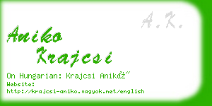 aniko krajcsi business card